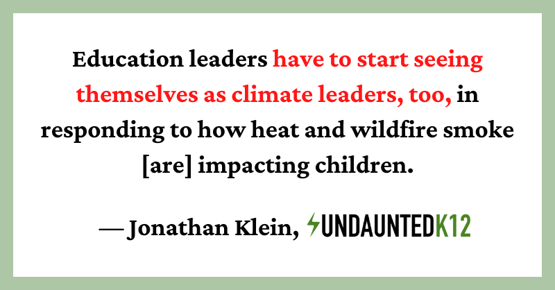 ICYMI: <a href="/livingschoolyrd/">Green Schoolyards America</a> CEO <a href="/sdanks/">Sharon Danks</a>, @LisaPatelMD &amp; UndauntedK12 co-founder @jonathanklein43 weighed in on a <a href="/UNICEF/">UNICEF</a> report that finds heat waves will become more dangerous for young people by 2050. capradio.org/articles/2022/…