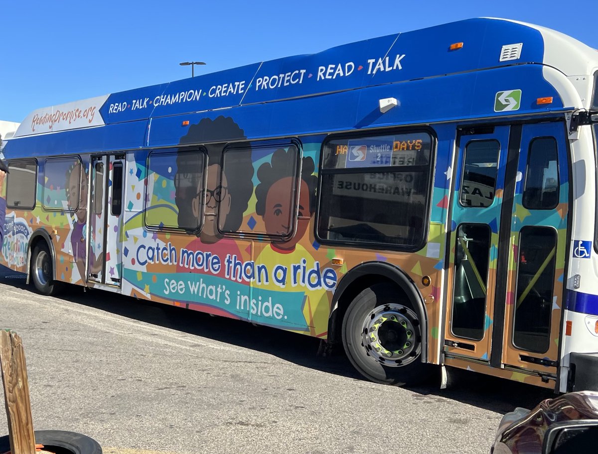 ChelseaClinton's tweet photo. When families commute using public transit like Philadelphia’s @SEPTA buses, their learning journey doesn’t stop. Very inspiring to see public transportation designed with children in mind by @ReadBy4th. Learning can (and should!) happen anywhere. https://t.co/GH8ozGsTZy