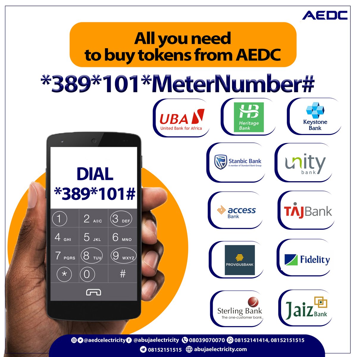 aedcelectricity's tweet photo. Meter recharge is now fast and easier with the AEDC USSD code.
#AEDC #Abujadisco #ussd #pay4power https://t.co/ab981LT0py
