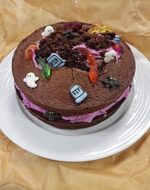We are celebrating Halloween today at Care Shop. We have a few things going on - a quiz, fancy dress, tarot reading and a bake off. here is a selection of cakes made by Care shop staff- Cairran O'Shea, Debbie Pennell, Niall Parkinson and Monkia Zielinska. They tasted as good!