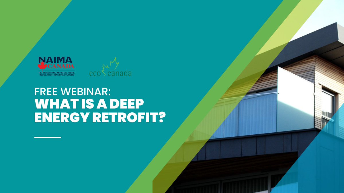 NAIMACanada's tweet photo. #ENERGYEFFICIENCY WEBINAR ALERT! Join us Nov 8 for NAIMA Canada + ECO Canada's webinar: What is a Deep Energy Retrofit? Let's break down the concept and demonstrate the critical need for this construction strategy. Register: https://t.co/E6MNn24uS3 https://t.co/NNyZl7ReZ6