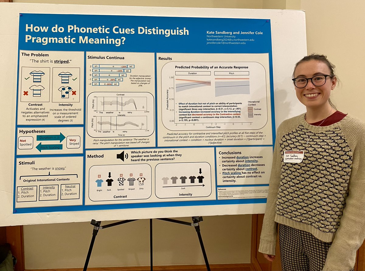 NorthwesternLinguist (@linguisticsnu) on Twitter photo K. Sandberg and <a href="/jscole_illinois/">Jennifer Cole</a> "The influence of pitch and duration on gradable adjective meaning" 4/ K. Sandberg and <a href="/jscole_illinois/">Jennifer Cole</a> "The influence of pitch and duration on gradable adjective meaning" 4/