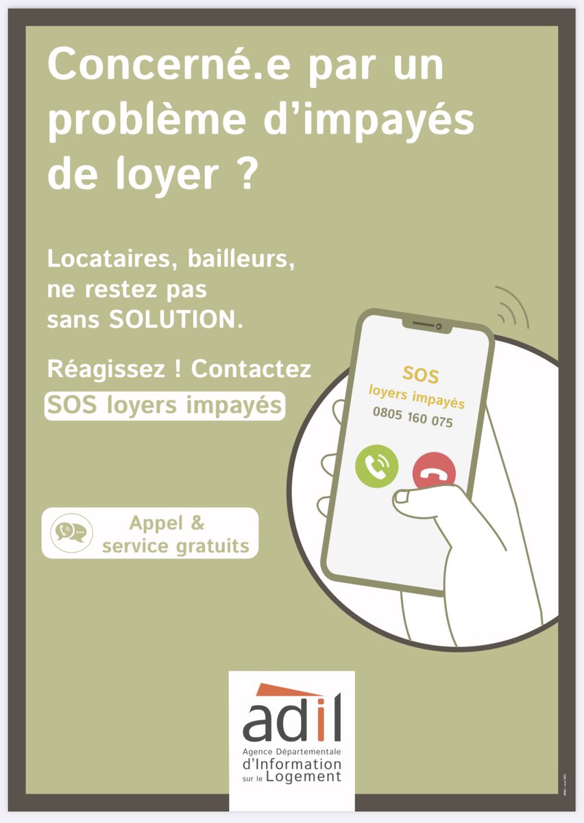 🔔la #trevehivernale commence le 1er novembre 2022 !
#Locataire #bailleur : un problème d'#impayés de #loyer ?
Vous êtes concernés ❓➡️ Contactez-nous au 02 51 44 78 78 📞 ou contact@adil85.org 💻 Nous vous informons gratuitement