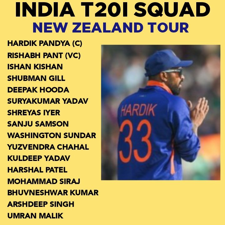 India's ODIs & T20i squad vs New Zealand in New Zealand.

#ShikharDhawan #HardikPandya #IndianCricketTeam #indvsnz #indiatourofnewzealand #worldclassplayers #indiancaptain