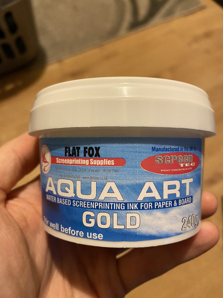 MWilkoArtist's tweet photo. Excited to try out this free gold screen printing ink sent to me by https://t.co/obdRBlkV11. #screenprintingink https://t.co/ajQKnCN5ly