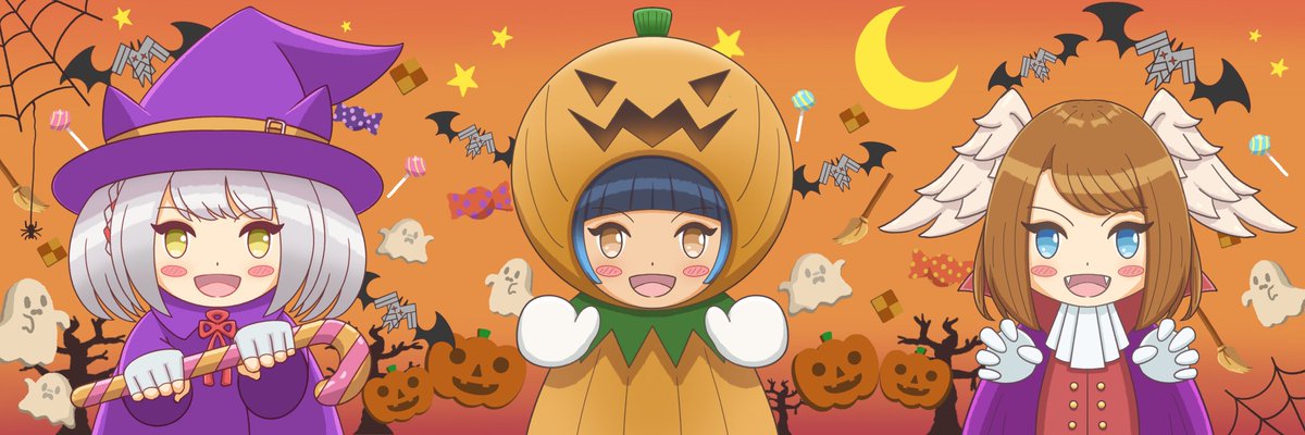 「ちょっと遅刻ですが、ハロウィンなゼノブレ3ガールズ!#ゼノブレイド3#ハロウイン」|れくた・B・極・いっつぁのイラスト