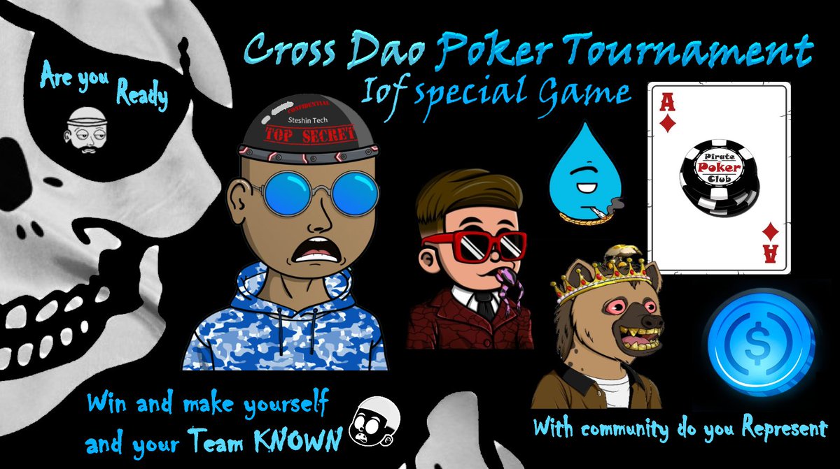 Win and Make yoursel and your TEAM KNHOWN 💰

<a href="/dao_pirates/">Poker Pirate Club</a> 
@InsideOutFrens 
<a href="/KoostumJewelry/">Koostum Jewelry Club</a> 
<a href="/thehighhyenas/">High Hyenas</a> 
<a href="/SolanaSlumdawgz/">Solana Slumdawgz</a> 
@SCFCasino 

Are you Ready 🏴‍☠️
Discord: discord.gg/NSNtMtmJ

 #NFTpokerClub #solanaNFTproject