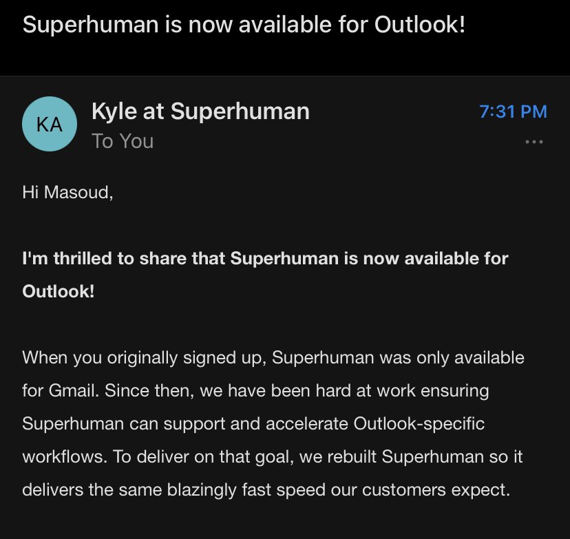 I’ve been waiting for this day for a very long time! 🥲 Thank you <a href="/Superhuman/">Superhuman</a> , <a href="/rahulvohra/">rahulvohra</a>  🙏🏽🙌🏾