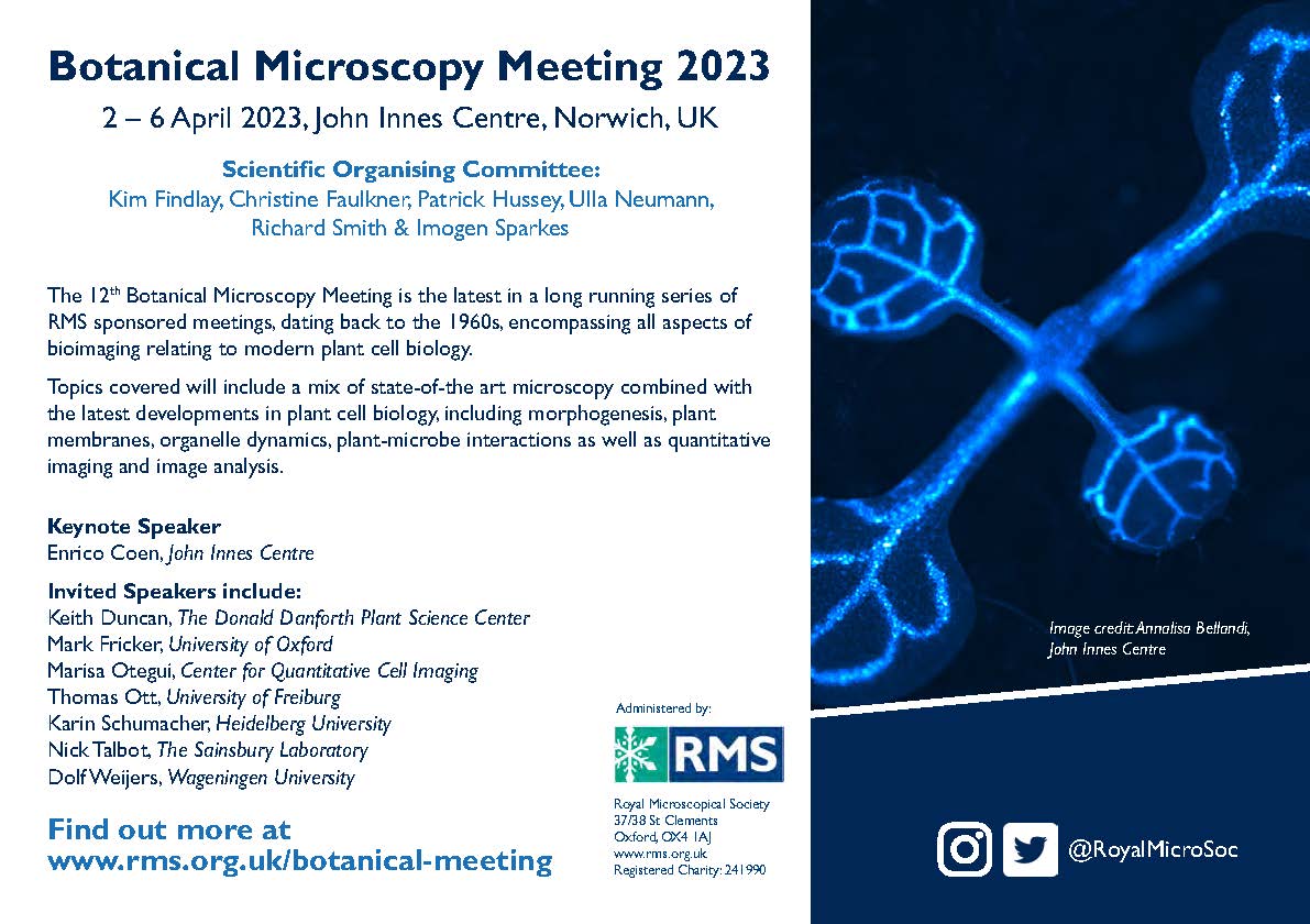 RMS (@royalmicrosoc) on Twitter photo Registration is now open for Botanical Microscopy Meeting 2023!🌹🌼🌺 🔬
A small number of Early Career bursaries are available too!
Find out more: ow.ly/81P950LpPNb
<a href="/BioImagingUK/">BioImagingUK</a> <a href="/RMS_EarlyCareer/">RMS Early Career Researchers</a> <a href="/JofMicroscopy/">JournalofMicroscopy</a> <a href="/MicroscopyViews/">Microscopy&Analysis</a> <a href="/eurmicsoc/">European Microscopy Society</a> Registration is now open for Botanical Microscopy Meeting 2023!🌹🌼🌺 🔬
A small number of Early Career bursaries are available too!
Find out more: ow.ly/81P950LpPNb
<a href="/BioImagingUK/">BioImagingUK</a> <a href="/RMS_EarlyCareer/">RMS Early Career Researchers</a> <a href="/JofMicroscopy/">JournalofMicroscopy</a> <a href="/MicroscopyViews/">Microscopy&Analysis</a> <a href="/eurmicsoc/">European Microscopy Society</a>