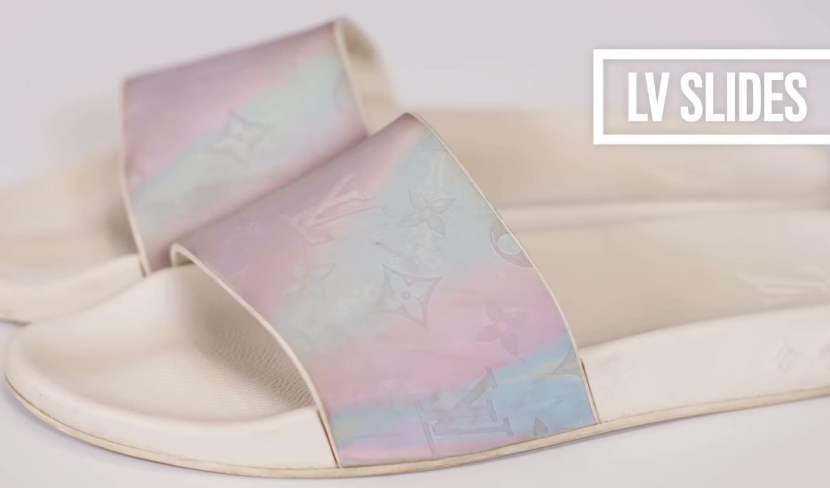 3D on X: seokjin and his pink holographic lv slides, a saga:   / X