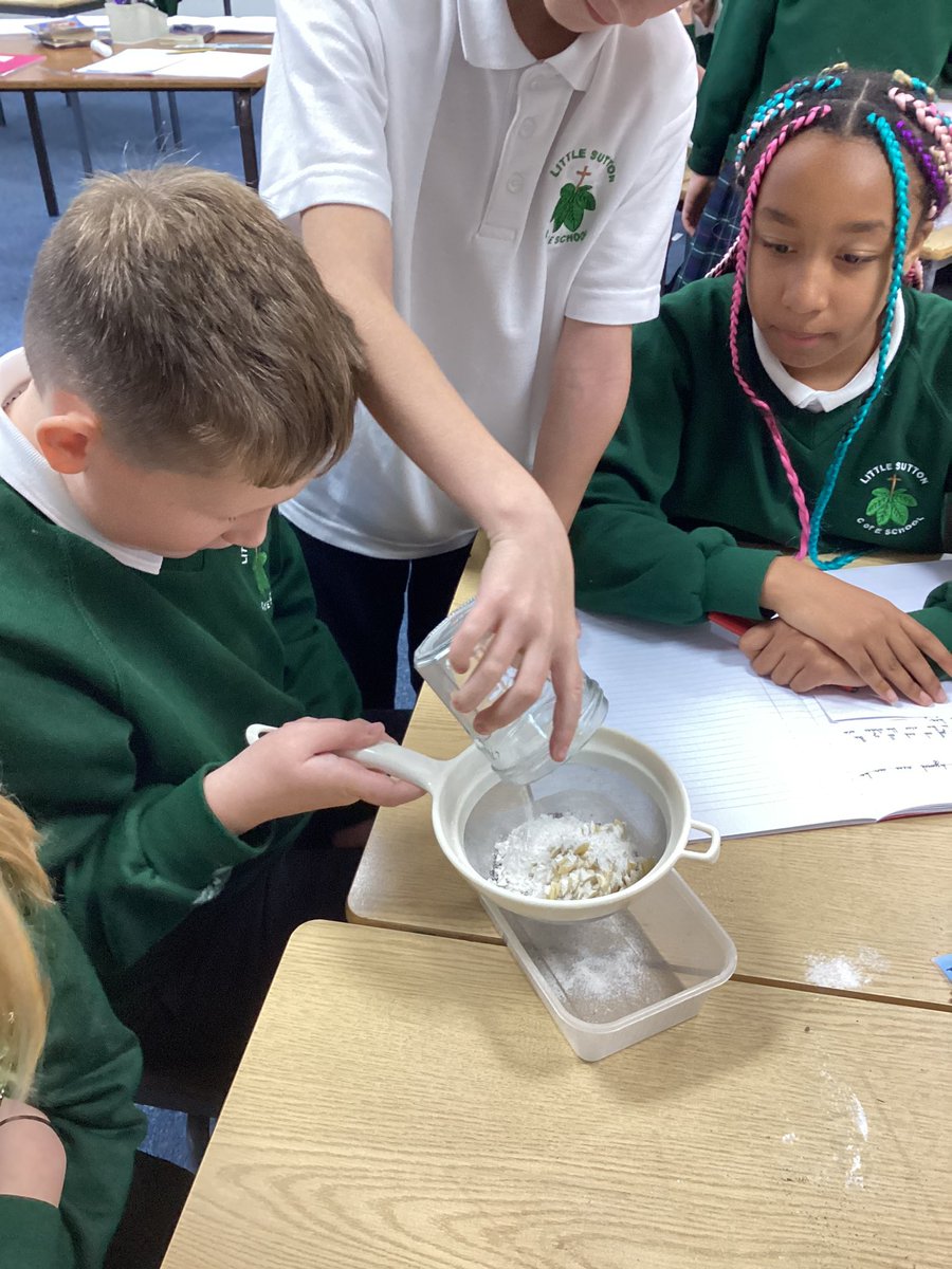 LittleSuttonCoE's tweet photo. Today, Y5 completed a science experiment as part of our new topic separating mixtures. The children learned about separating techniques and investigated separating mixtures using sieves. 🧪🧫 #sciencebug #science https://t.co/odSIEr0pcE