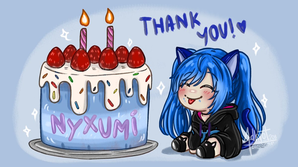 Nyxumi's tweet photo. Hi, I just wanted to say thank you all so much for all the birthday wishes, spending the day with me and making yesterday so amazing. I really appreciate all of you.

🎨 - @jdkyot208 Ty for the art Friend

#Vtuber #ENVtuber #VtuberUprsing #birthday https://t.co/cXbKvhhy3V