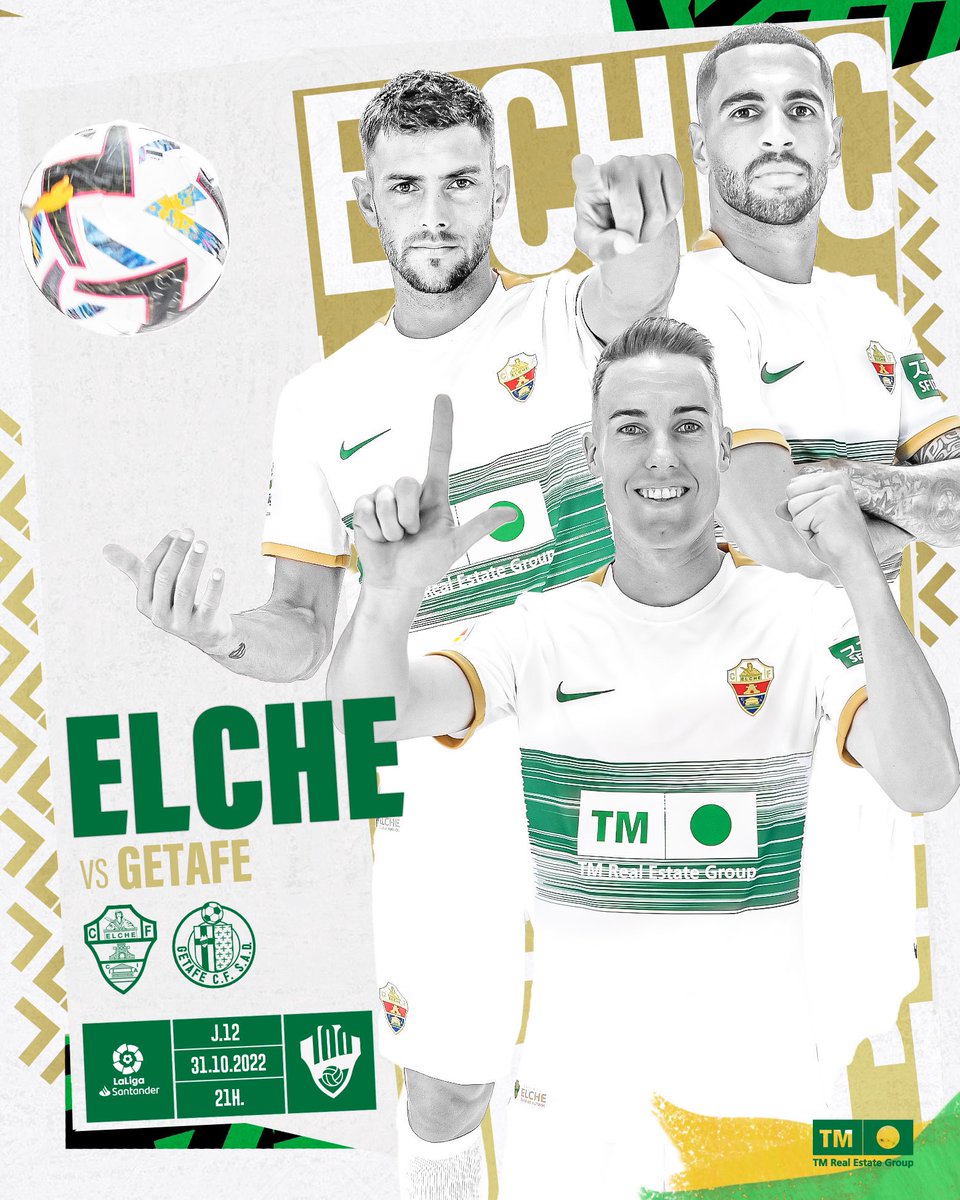 ElcheCFJPN's tweet photo. エルチェと共に！すべてをかけて！

⚽️ @LaLigaJP 
🆚 @GetafeCF 
🏟 マルティネス・バレーロ
⏰ 21:00 🇪🇸/ 早朝5:00🇯🇵
📺 @DAZN_JPN 

#ElcheGetafe || #MuchoElche https://t.co/zqaNefaHKo