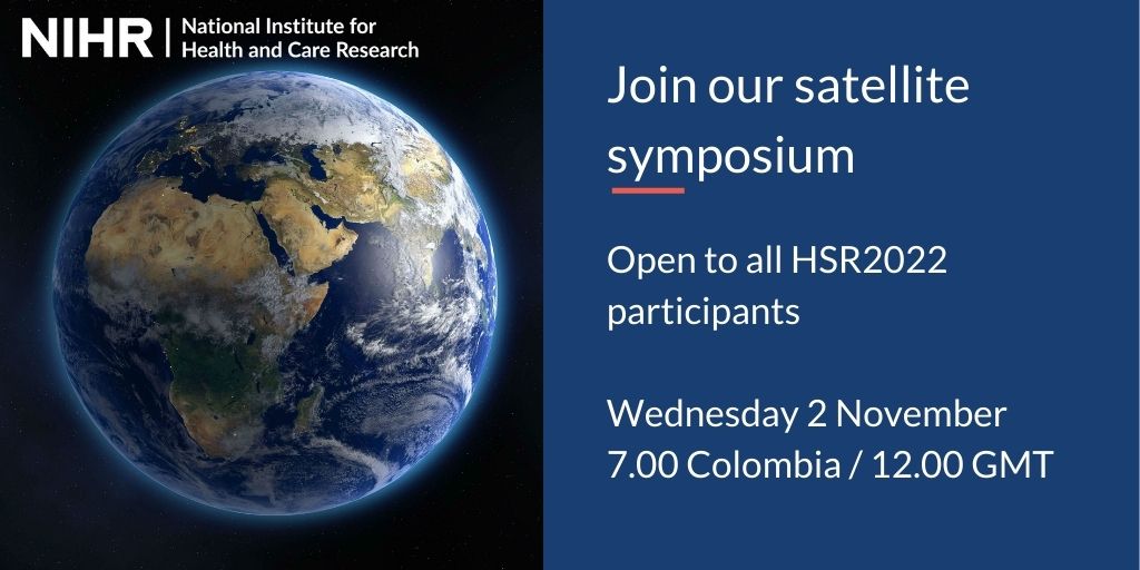 NIHR Global Health (@nihrglobal) on Twitter photo Responding to multiple health needs: challenges for Health Systems Researchers - 2 November 7.00 Colombia / 12.00 GMT
Join our satellite symposium with <a href="/H_S_Global/">Health Systems Global</a> open to all #HSR2022 participants in Bogota and online: healthsystemsresearch.org/hsr2022/progra… Responding to multiple health needs: challenges for Health Systems Researchers - 2 November 7.00 Colombia / 12.00 GMT
Join our satellite symposium with <a href="/H_S_Global/">Health Systems Global</a> open to all #HSR2022 participants in Bogota and online: healthsystemsresearch.org/hsr2022/progra…