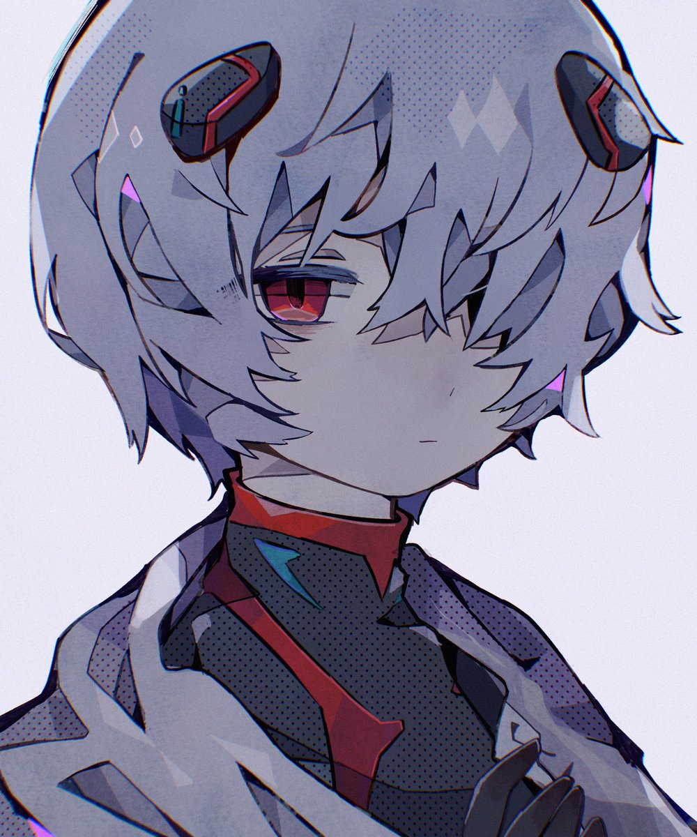 ayanami rei solo 1girl red eyes short hair bodysuit hair over one eye looking at viewer  illustration images