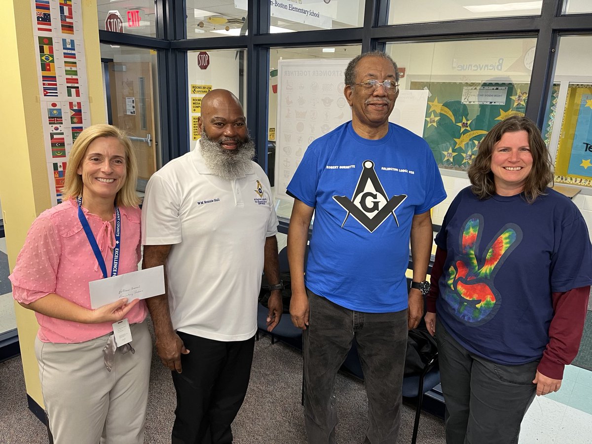 HFBVolunteers's tweet image. Hoffman-Boston would like to thank our partners at Arlington Lodge #58 who stopped by today to deliver a generous gift in support of our annual holiday Twinkle Shop in December. #HFBTweets #APSVolunteersAreBack #APSGetInvolved