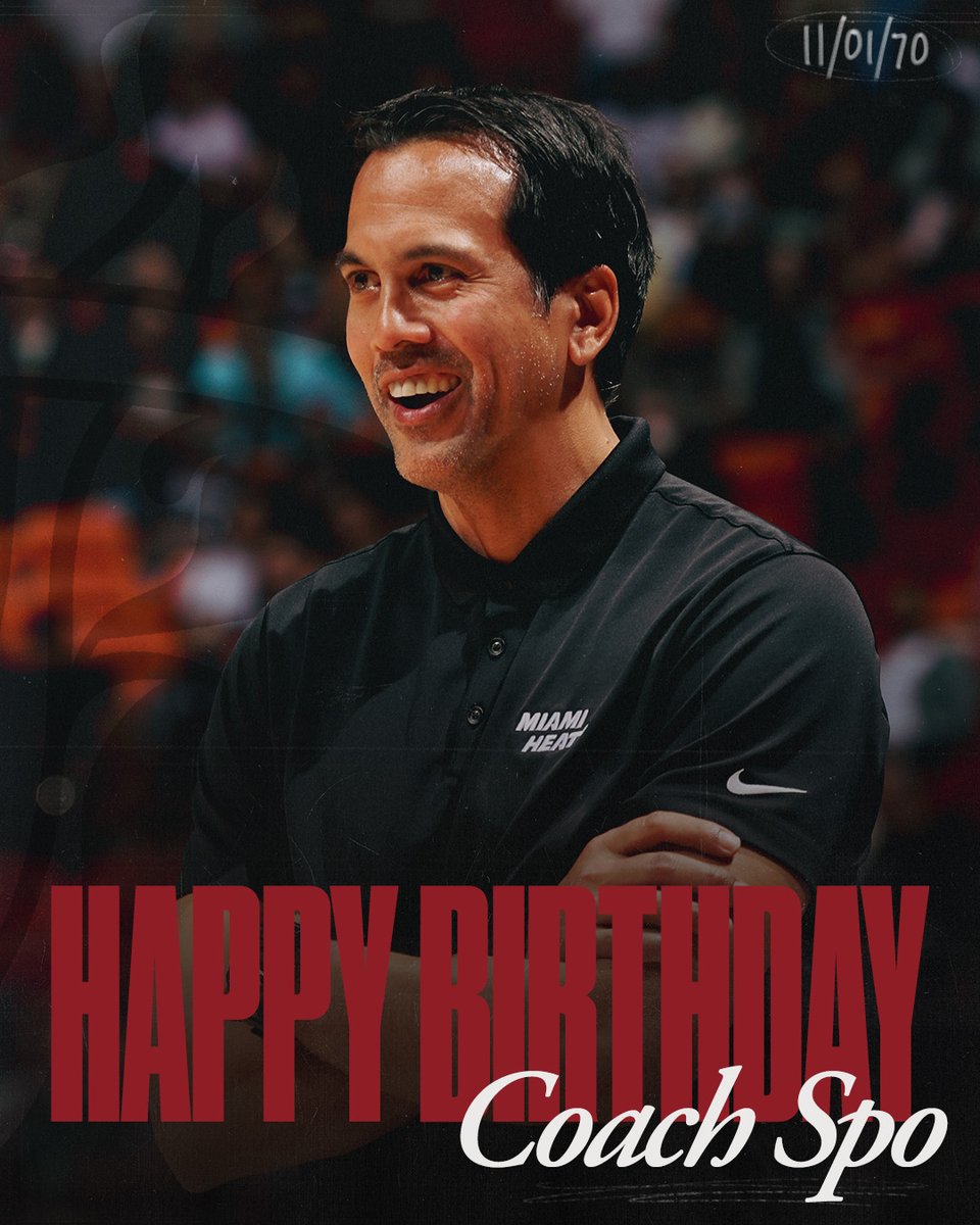 MiamiHEAT's tweet photo. One of the best to ever do it. Happy Birthday Spo! 🎂 https://t.co/xyOkCfFyCO