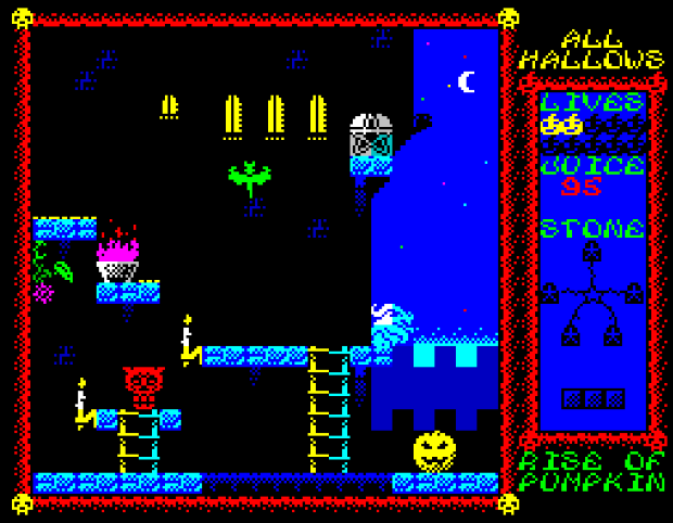 Roolandoo's tweet photo. Ya que estamos en #Halloween, os recomiendo un gran juego homebrew para #ZXSpectrum de 2018 que pasó injustamente desapercibido. En mi opinión, supera en TODOS los aspectos al frustrante #Cauldron2 (en el que se basa) y es enormemente adictivo.
🎃🎃🎃🎃🎃 All Hallows 🎃🎃🎃🎃🎃 https://t.co/4Do69Unr5s