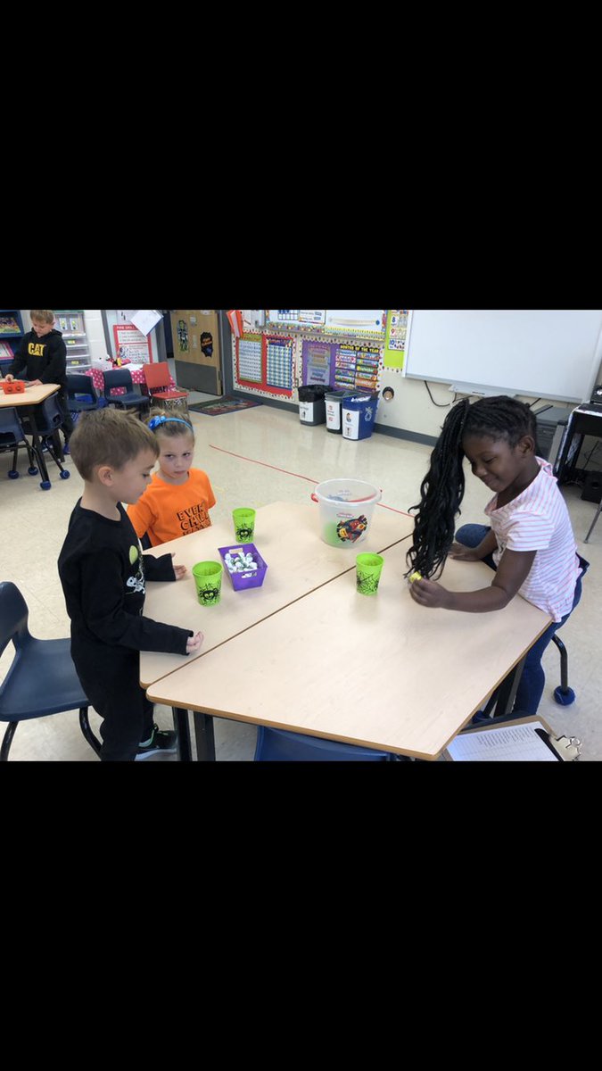 So much Halloween fun during our numeracy block today! Matching spider numbers to ten frames, halloween patterning &amp; sorting &amp; rolling the dice &amp; dropping eyeballs in the brew! ⁦<a href="/RoncalliSchool/">Roncalli Elementary</a>⁩ ⁦<a href="/NLESDCA/">NLESD</a>⁩