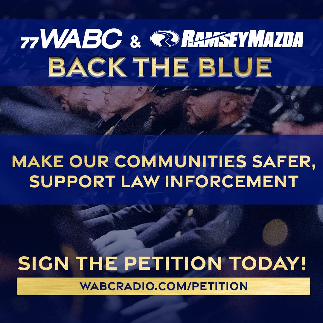 77 WABC is asking all citizens to support the NYPD & All Police Departments in the Tri-State area. Please join this effort by signing our petition to show concerned citizens demand a multi-faceted approach to make our streets safe. Sign the petition on wabcradio.com/petition