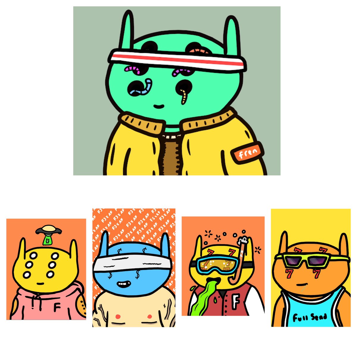 finally bought my first og <a href="/alienfrens/">alien frens</a> to keep my FS x AF collabs company!