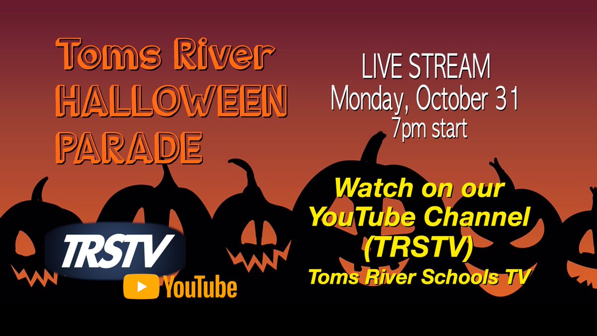 Toms River Regional Schools (@wearetrschools) on Twitter photo If you can't make tonight's big Halloween Parade in person, don't forget you can live stream it at <a href="/TRSTV21/">TRSTV - TV21</a> 📺👻🎃 If you can't make tonight's big Halloween Parade in person, don't forget you can live stream it at <a href="/TRSTV21/">TRSTV - TV21</a> 📺👻🎃