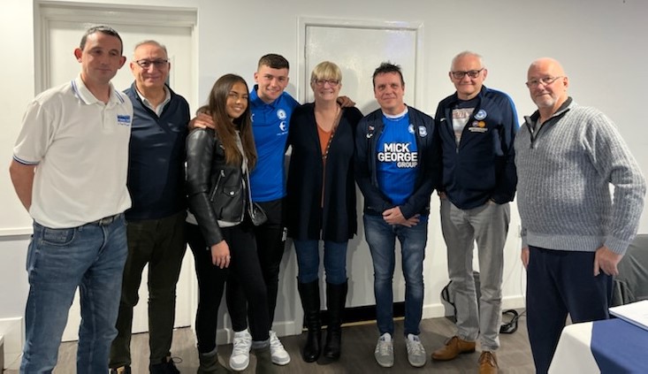 PoshTrust's tweet photo. The board of the Posh Supporters Trust at our AGM with Harrison Burrows, who we would like to thank for attending and taking part in a very interesting Q &amp; A. 
A very enjoyable event, with an extremely pleasant young man, a credit to the club, "One Of Our Own!".
@BurrowsHarrison https://t.co/rKU2BSf2N9