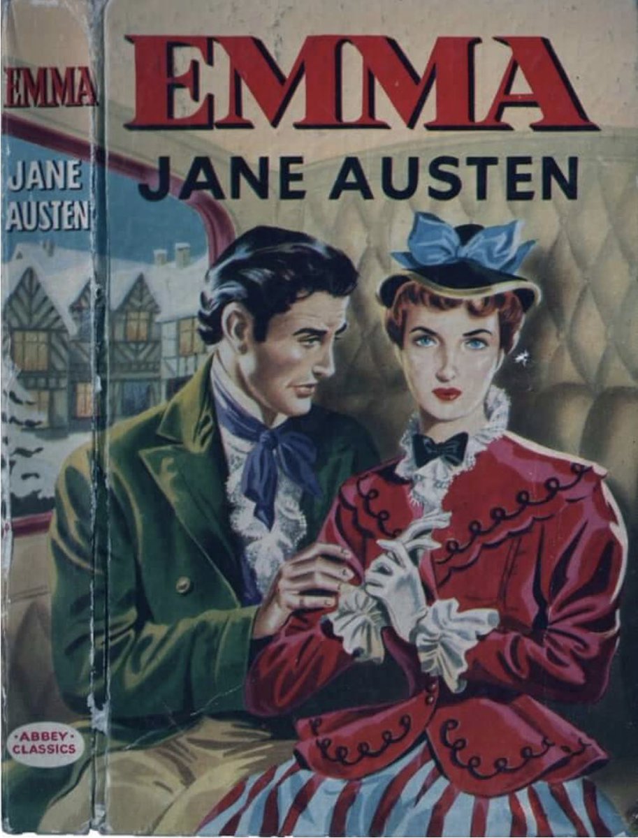 A thread of the worst #JaneAusten covers because even when they’re terrible, they’re ALL somehow brilliant. #1 The Regency ended at least half a century ago, and Emma is totally over this shit.