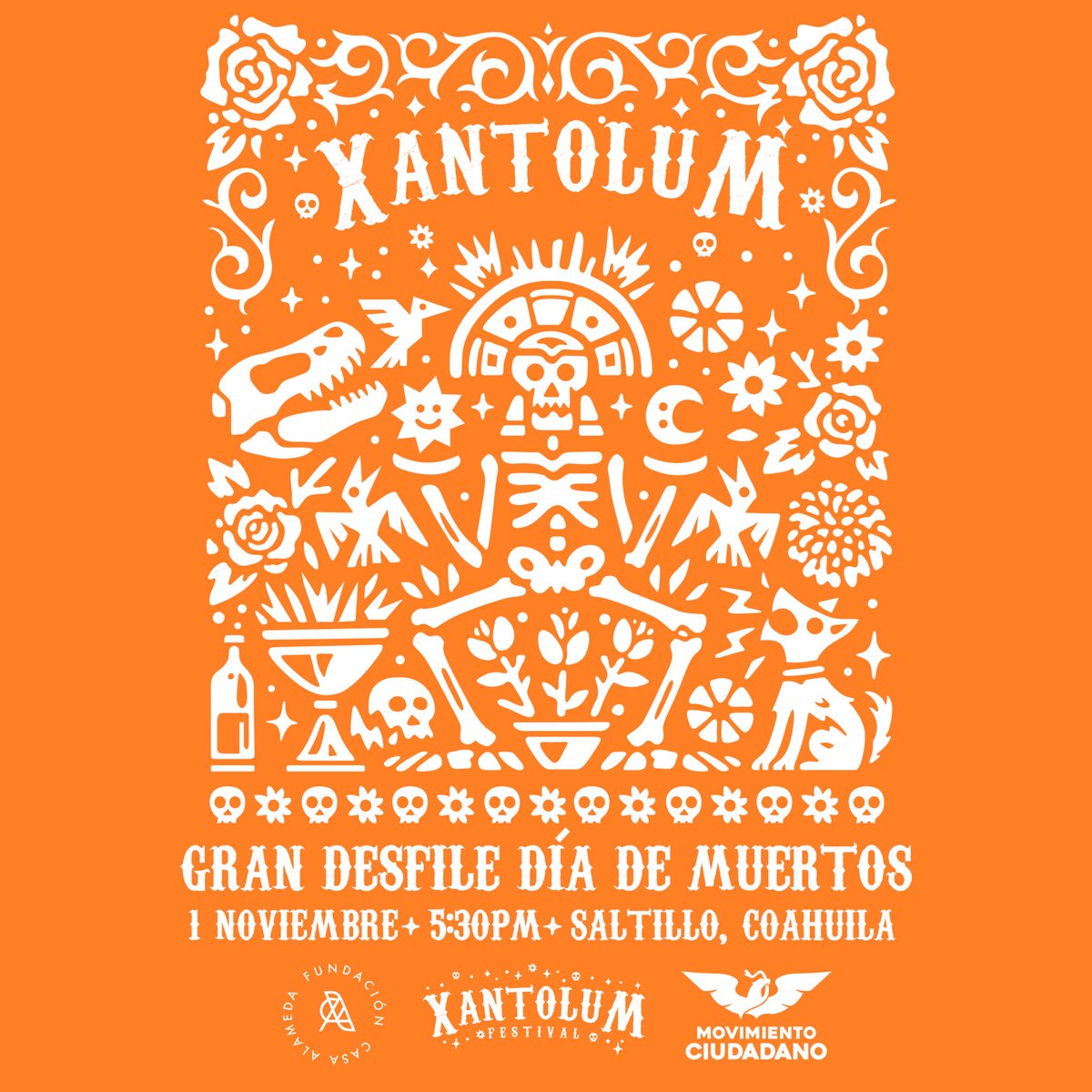 PonchoDanao's tweet photo. ¡El Desfile más grande de todo Coahuila! ☠️💀

Todos invitados a participar en el GRAN DESFILE de día de Muertos “XANTOLUM” en Saltillo. 🍊

#CulturaEnMovimiento 
#Xantolum 
#Coahuila #Saltillo https://t.co/tqgGIlEbcW