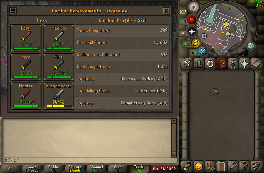 Looking for tob speeders who want to help me be the first no scythe, no tbow, snakeskin boot ironman GM. Mostly just tob/hm speeds left. Hit me up if you are willing to help :)