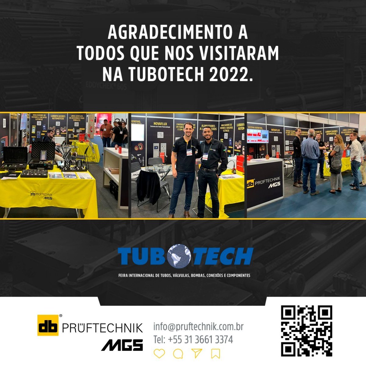 pruftechnikmgs's tweet image. Agradecemos a todos que nos visitaram na feira TUBOTECH 2022, nosso muito OBRIGADO!
.
.
.
#pruftechnikmgs #tubotech #industria #ndt