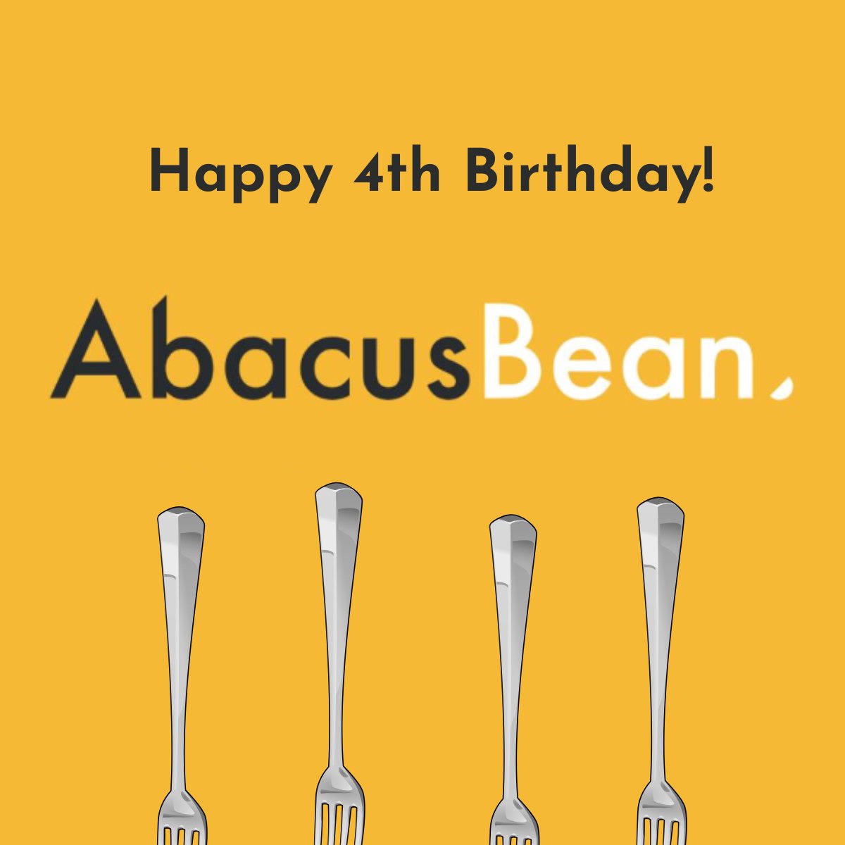 CyberSencode's tweet image. Wishing AbacusBean Limited a very HAPPY 4TH BIRTHDAY!
Thanks for being so awesome!
#forkhandles #celebrationtime #TeamBean