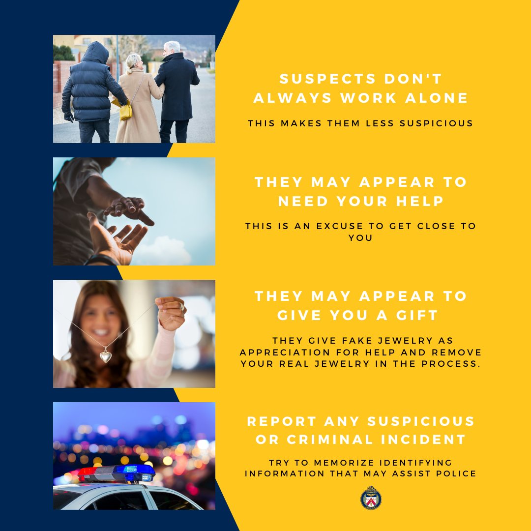 TPS31Div's tweet photo. Crime Prevention Tips - Distraction Thefts
Always be wary of strangers who are in your personal space.
#CrimePrevention #DistractionTheft #StaySafe https://t.co/c1ALcA3qjB