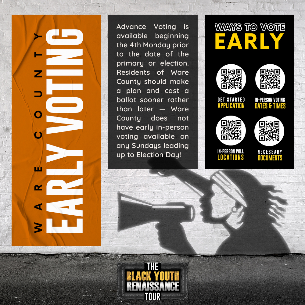 blackyouthtour's tweet image. Get your votes in early #WareCounty

#vote #georgia