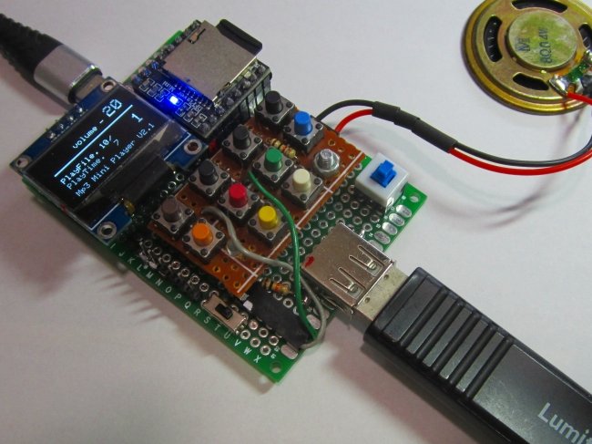 saiki0011's tweet image. やっと #MP3Player 3台目の配線が
色々問題を出しながらも終わりました😓

USBメモリからのファイル数の
読み出しに失敗しているのは
#DFPlayerMini が読出すのに
余計に時間がかかるせいなのか
検証が必要なようですが
何とかMP3の再生に成功です🤣

 #電子工作 #ATmega328p #Arduino