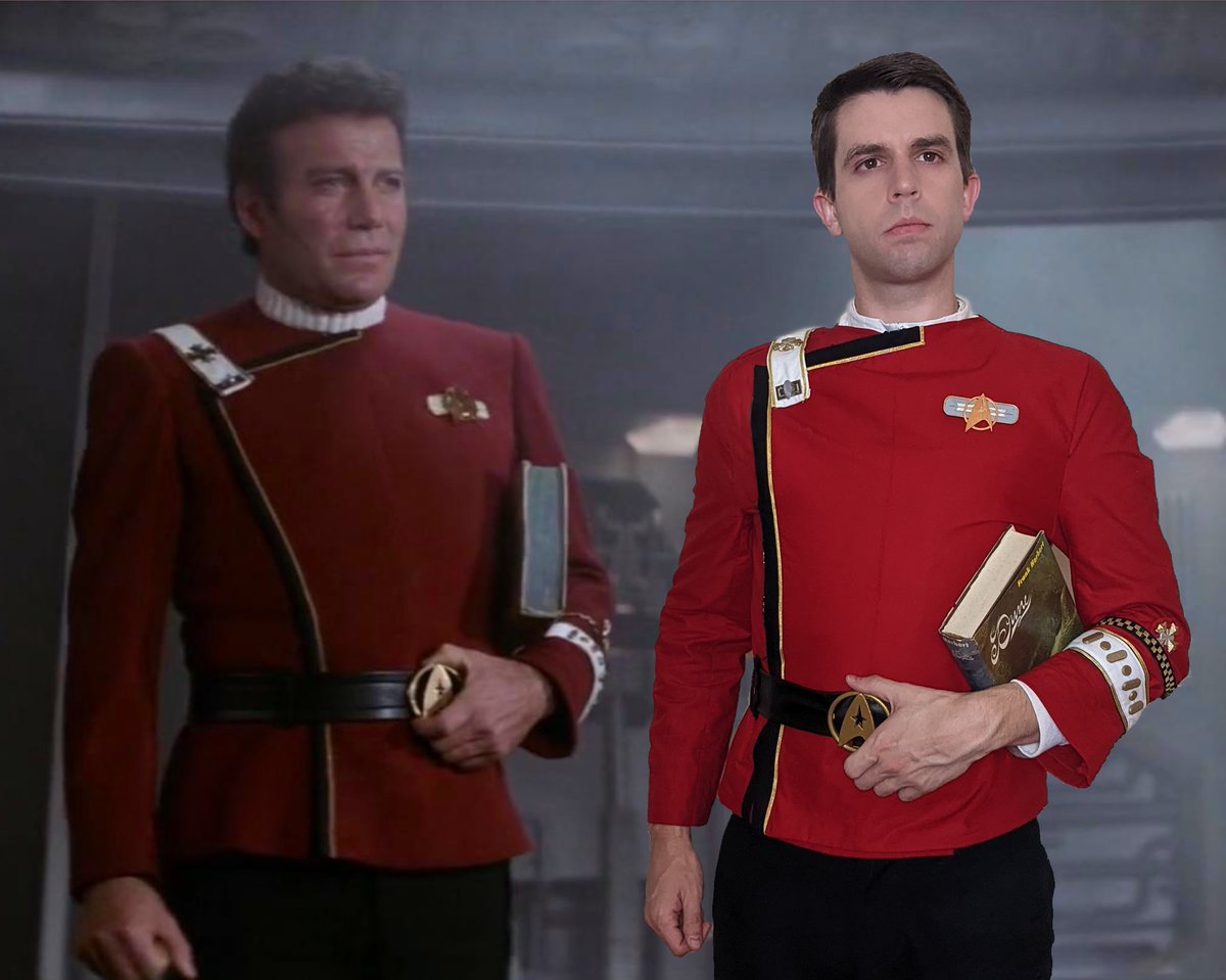 reidhschmidt's tweet photo. I don't believe in the no-win scenario.

Happy Halloween from the 23rd century!

#StarTrek #WrathofKhan #Halloween2022 @WilliamShatner https://t.co/Z78EhVQpWJ