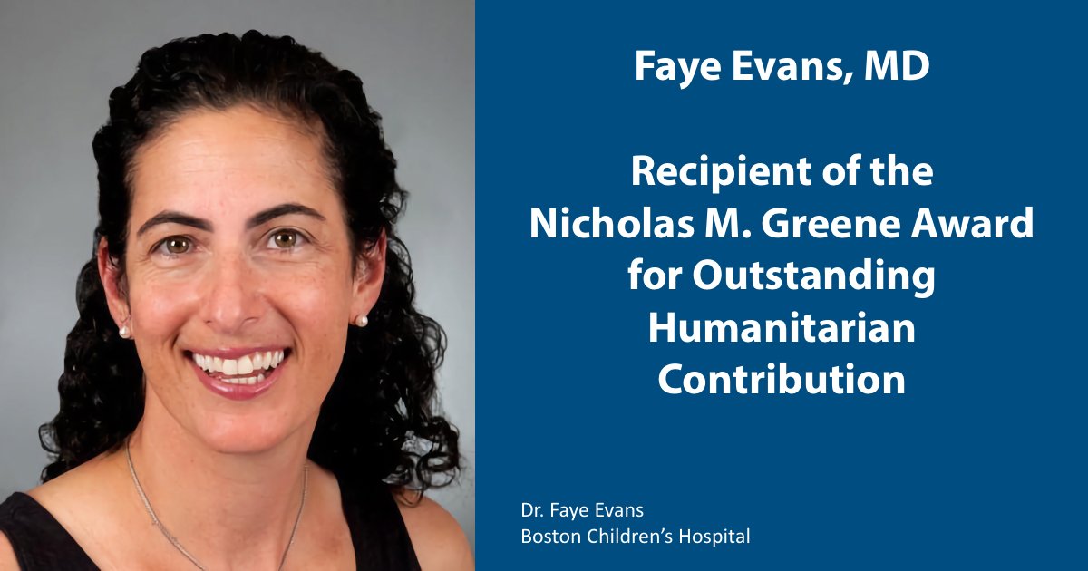 We congratulate @DrFayeMazoEvans for being awarded the Nicholas M. Green Award for Outstanding Humanitarian Contribution, the highest honor in our profession for global humanitarian outreach! Read the article here: ow.ly/MB1w50LocOQ #PedsAnes