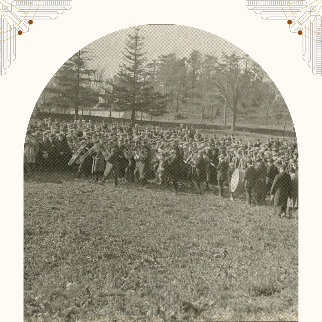 BapstLibrary's tweet photo. 100 years ago today, Boston College broke ground in a ceremony that marked the beginning of construction for Bapst Library. The building was completed in 1925 and has served as a favorite study spot of BC students ever since. https://t.co/bOaCobm352
