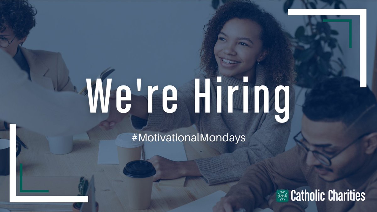 Catholic Charities is made up of passionate individuals who have a huge heart for our work of partnering with the most vulnerable Oregonians. 

If you have a heart for this work and feel so called, please explore our open positions. 

hubs.la/Q01r2yBw0

#MotivationalMondays