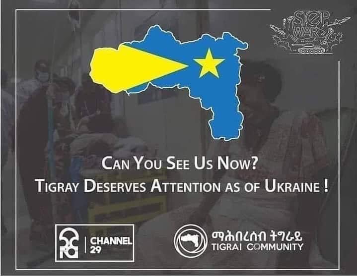 HaftaiH's tweet photo. Hello world, can you us now, the #Tigray/ans who are passing through 21century’s genocidal war declared on us by two countries, Ethiopia &amp; Eritrea? Spare a fraction of attention to us from the full attention you give to Ukraine 🇺🇦. #TigrayGenocide https://t.co/bRCTVvxbVI