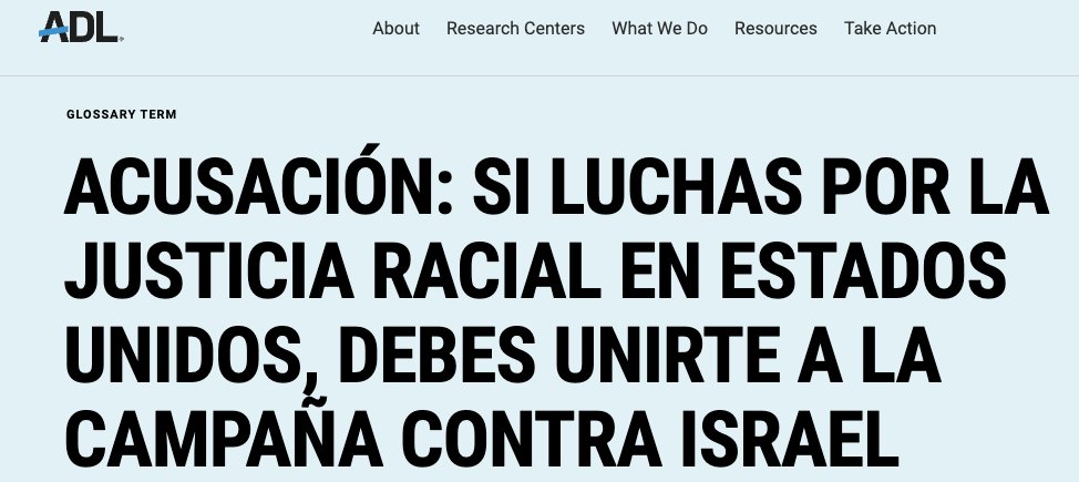 En nuestro nuevo glosario en español respondemos a alegatos falsos contra Israel. Algunos activistas han presentado la lucha contra Israel y por los derechos de los palestinos como lo mismo que la lucha por la justicia racial en EEUU. ADL explica ➡️adl.org/es/resources/g…