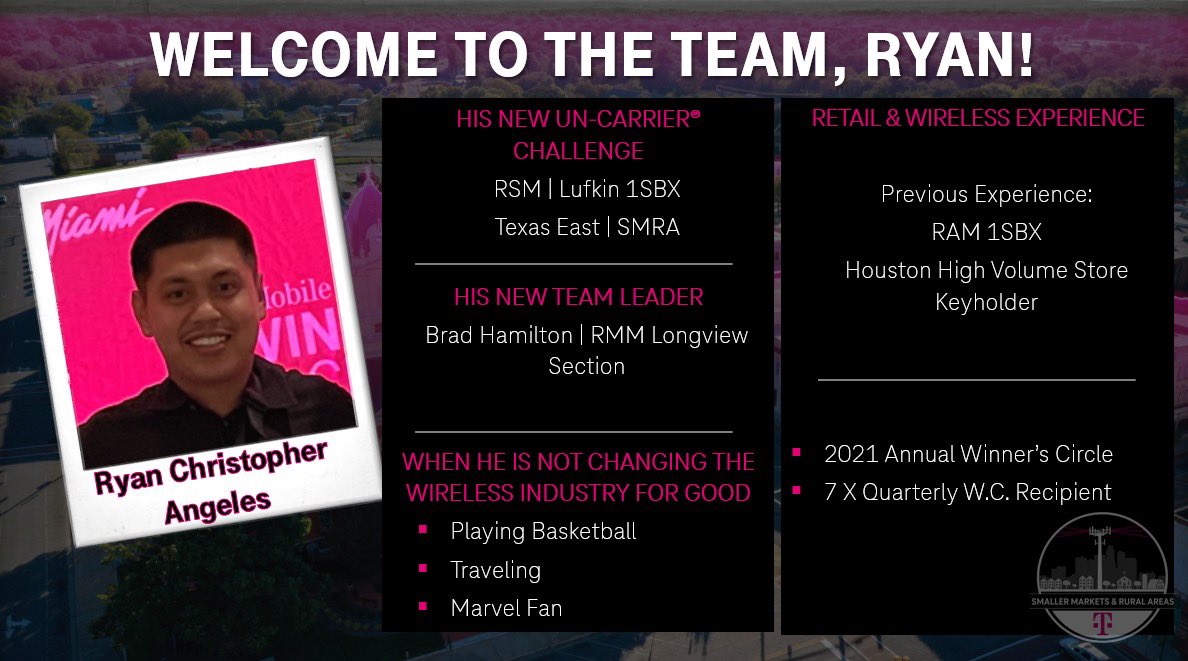 Help me congratulate Ryan Angeles for his promotion to RSM in Lufkin! This guy comes with almost 2 handfuls of Winners Circle awards and I can’t wait to see the great things he accomplishes as the new leader there. 

<a href="/BrianEjiasi/">Brian Ejiasi</a> <a href="/yes_i_cantu/">Matt Cantu</a>