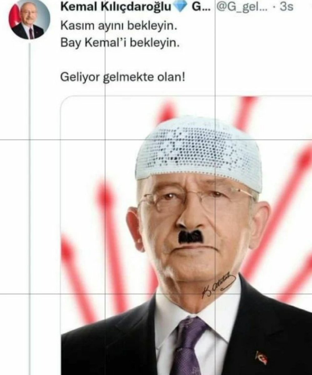 Geliyor Gelmekte Olan..!

Kemalist, Sosyalist, Komünist,  Ebu Çapul bin Laik Cemaatin İmamı, Seyyid Hafız Kemaleddin Hazretleri..

#NeGeliyorHafız
Mümkünse Gelmesin Abi..🤣🤣
GEZİZEKALI VE ABDALSINIZ