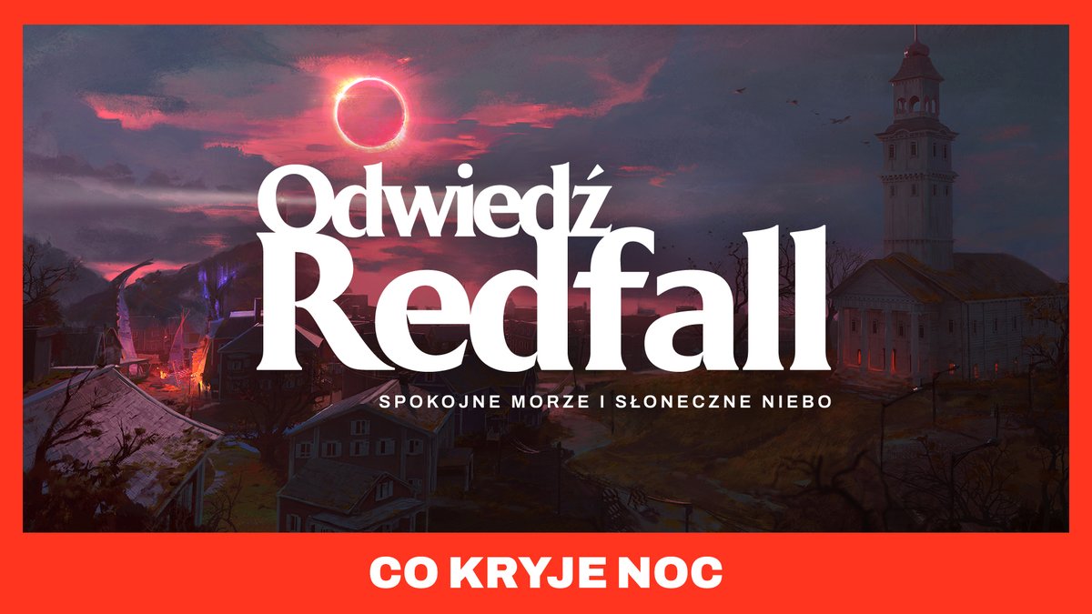 bethesda_pl's tweet photo. Zobaczcie pełen zwiastun #Redfall "Co Kryje Noc" z polskim dubbingiem, w 4K: https://t.co/L536PhRdnT.
Udanego Halloween! 🦇🎃
#RedfallPL https://t.co/KCFjvQTypD