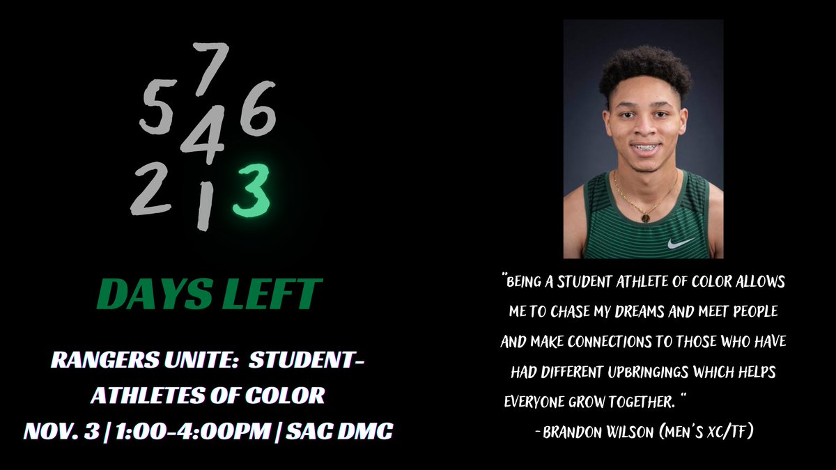 Ranger_Rules's tweet photo. Only 3 days left until another Ranger Student-Athlete Development Workshop🥳

#RangersUNITE https://t.co/Xd3vzSBnUb