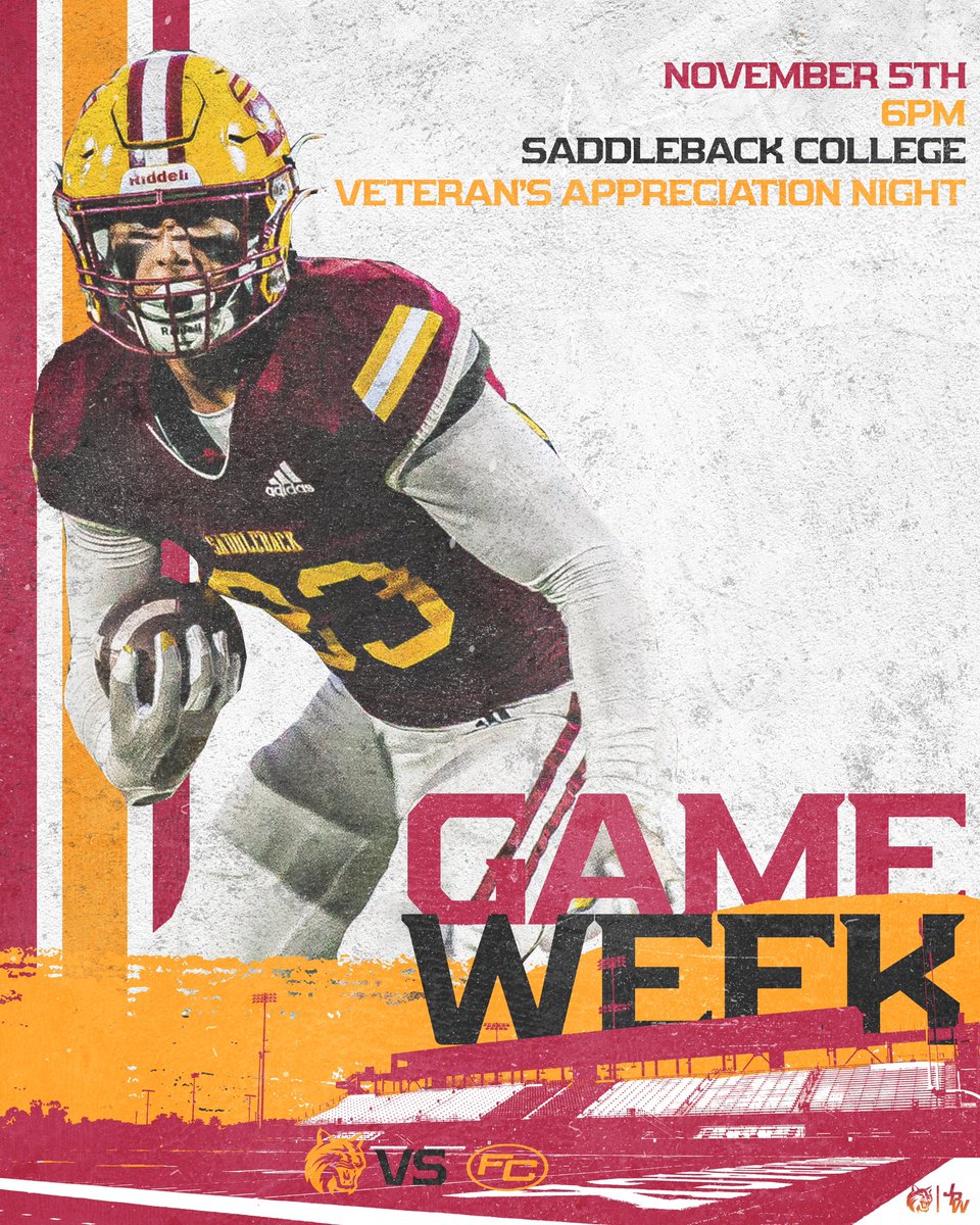 Saddleback_FB's tweet photo. It’s GAMEWEEK! This week we are at home and honoring our Veterans. #Cats https://t.co/17na655hug