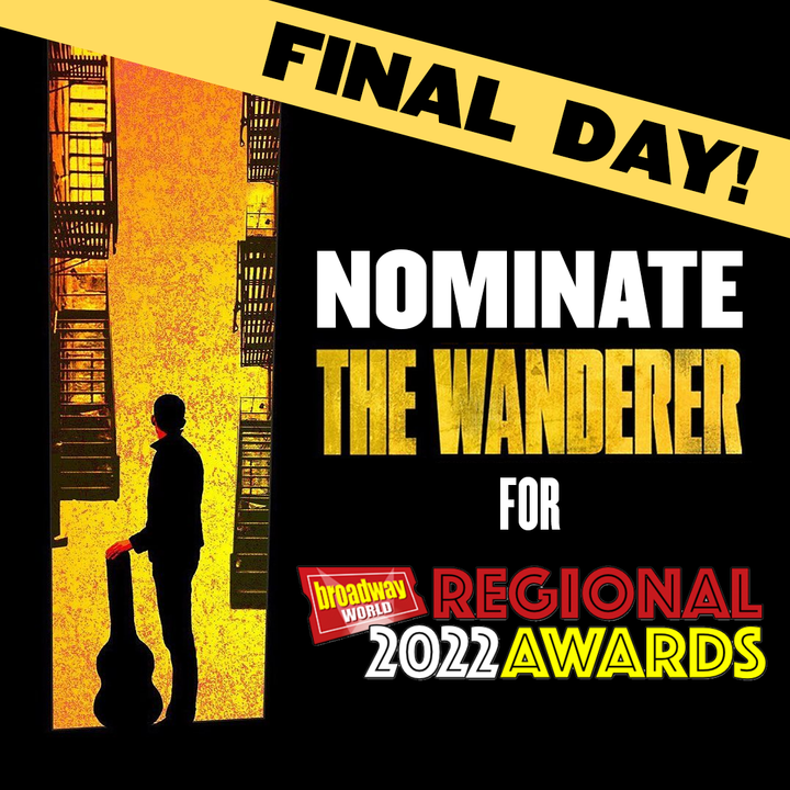 The Wanderer Musical (@wanderermusical) on Twitter photo Today is your LAST CHANCE to nominate #TheWanderer's recent production at <a href="/Paper_Mill/">Paper Mill Playhouse</a> Playhouse for <a href="/BroadwayWorld/">BroadwayWorld</a>'s 2022 Regional Awards! Cast your vote now at bit.ly/3WvangX 🎶 Today is your LAST CHANCE to nominate #TheWanderer's recent production at <a href="/Paper_Mill/">Paper Mill Playhouse</a> Playhouse for <a href="/BroadwayWorld/">BroadwayWorld</a>'s 2022 Regional Awards! Cast your vote now at bit.ly/3WvangX 🎶