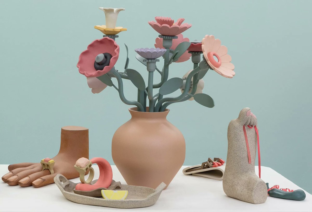 terrinakamura's tweet photo. In 'Blow Out,' Artist Genesis Belanger Lures the Uncanny and Anxious Out of Everyday Objects — Colossal https://t.co/DOCi1G5JPs #sculptures #stonewear #suspense #tableaus https://t.co/neV4bOn1UO