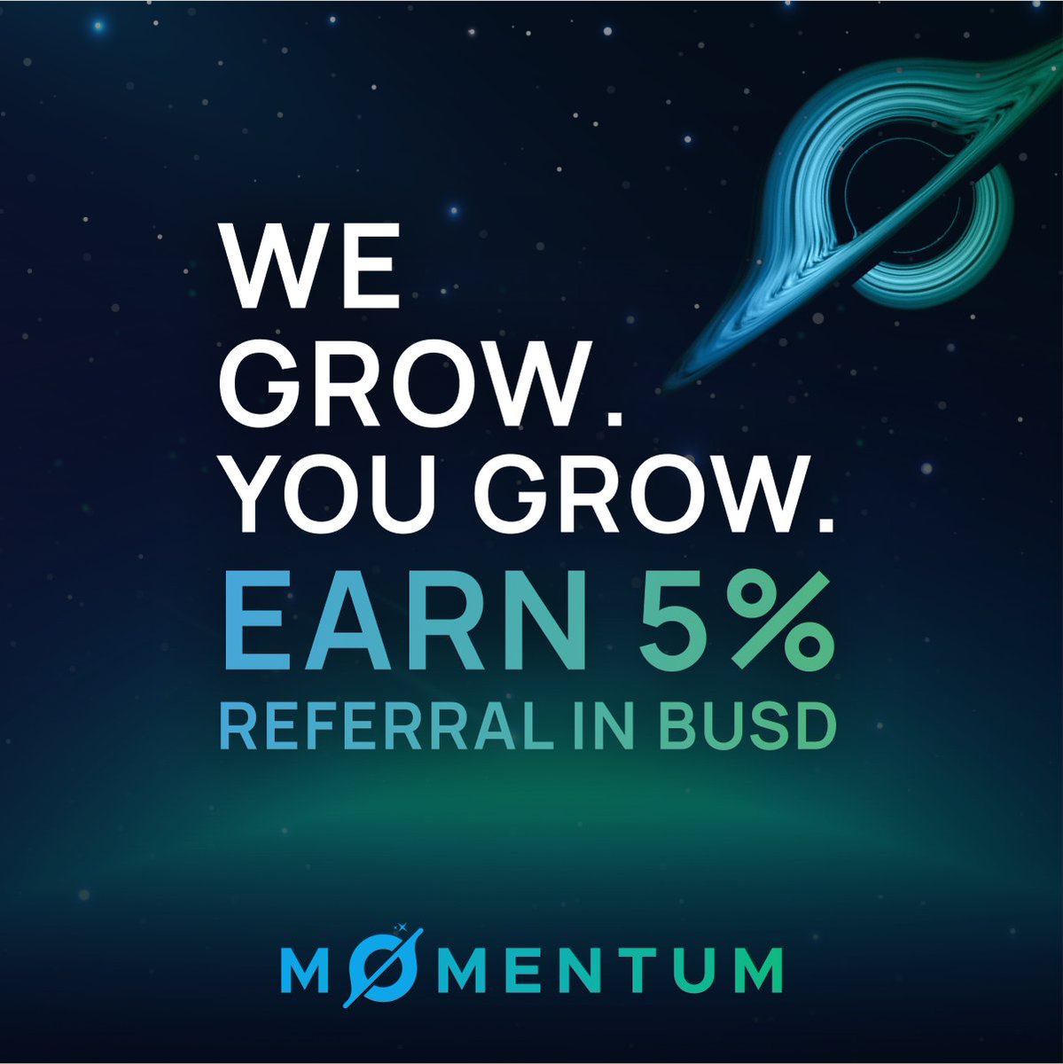 0xMomentumFi's tweet photo. New Referral Program is LIVE. 

Happy Halloween everybody! Now go tell your friends and family about how MASSive you are, and shoot them your referral code so they can get involved! 

https://t.co/8a4U2tryd4 https://t.co/3c7rZqis9n