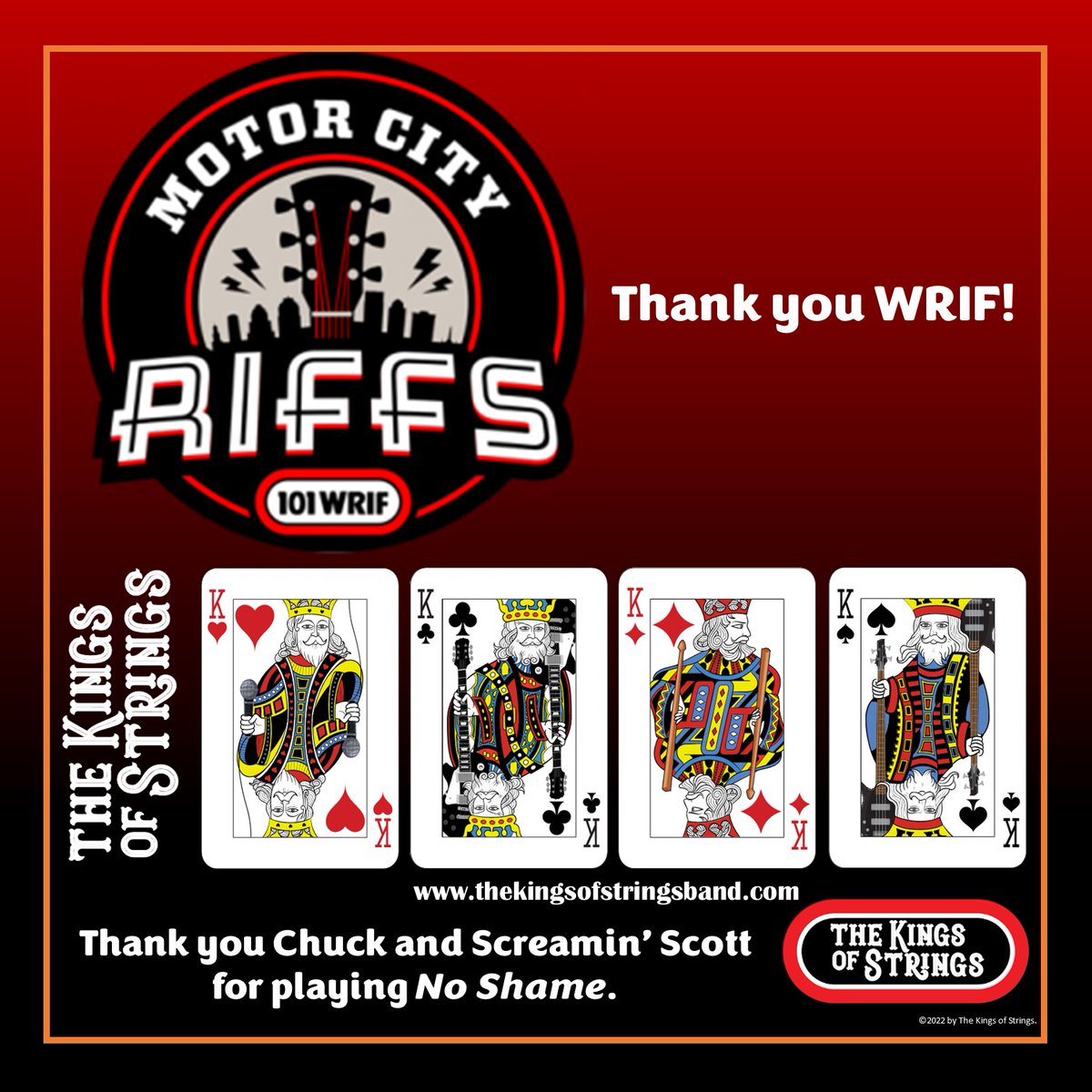 KoSofficial_of's tweet photo. Thank You WRIF, Chuck and Screamin' Scott for playing No Shame and thanks everyone to listening!
#thekingsofstringsband #rockandroll #altrock #rock #alternative #rockmusic #detroit #newmusic #wrif #originalsongs #supportlocalartists #supportlocalmusicians #bowlerodetroit https://t.co/0WTaZIlPcd